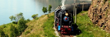 Mit dem Sonderzug auf der Baikalrundbahn / Russland